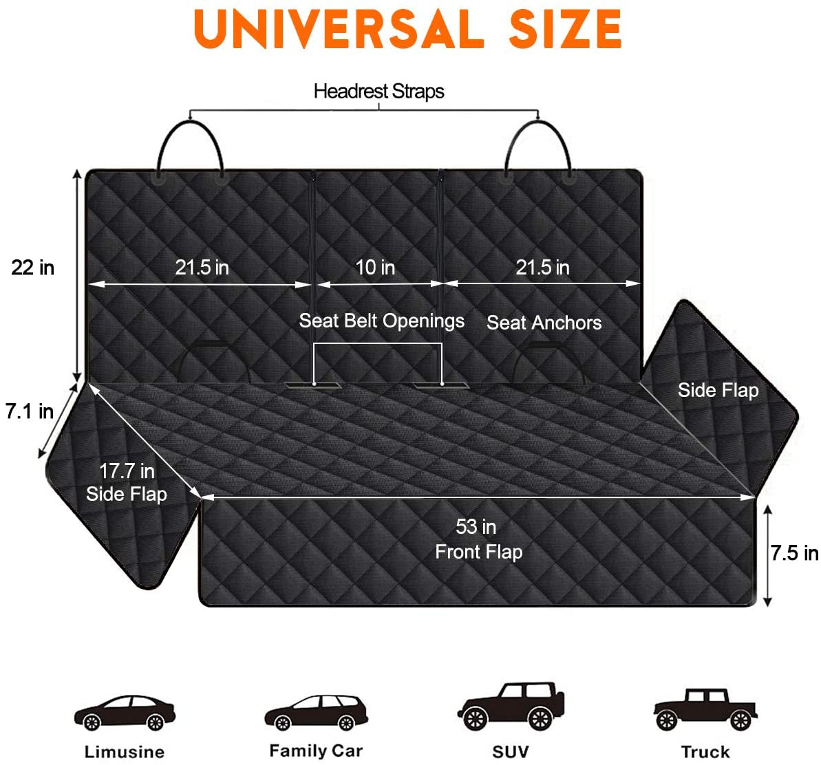 Waterproof Non-Slip Dog Car Seat Cover