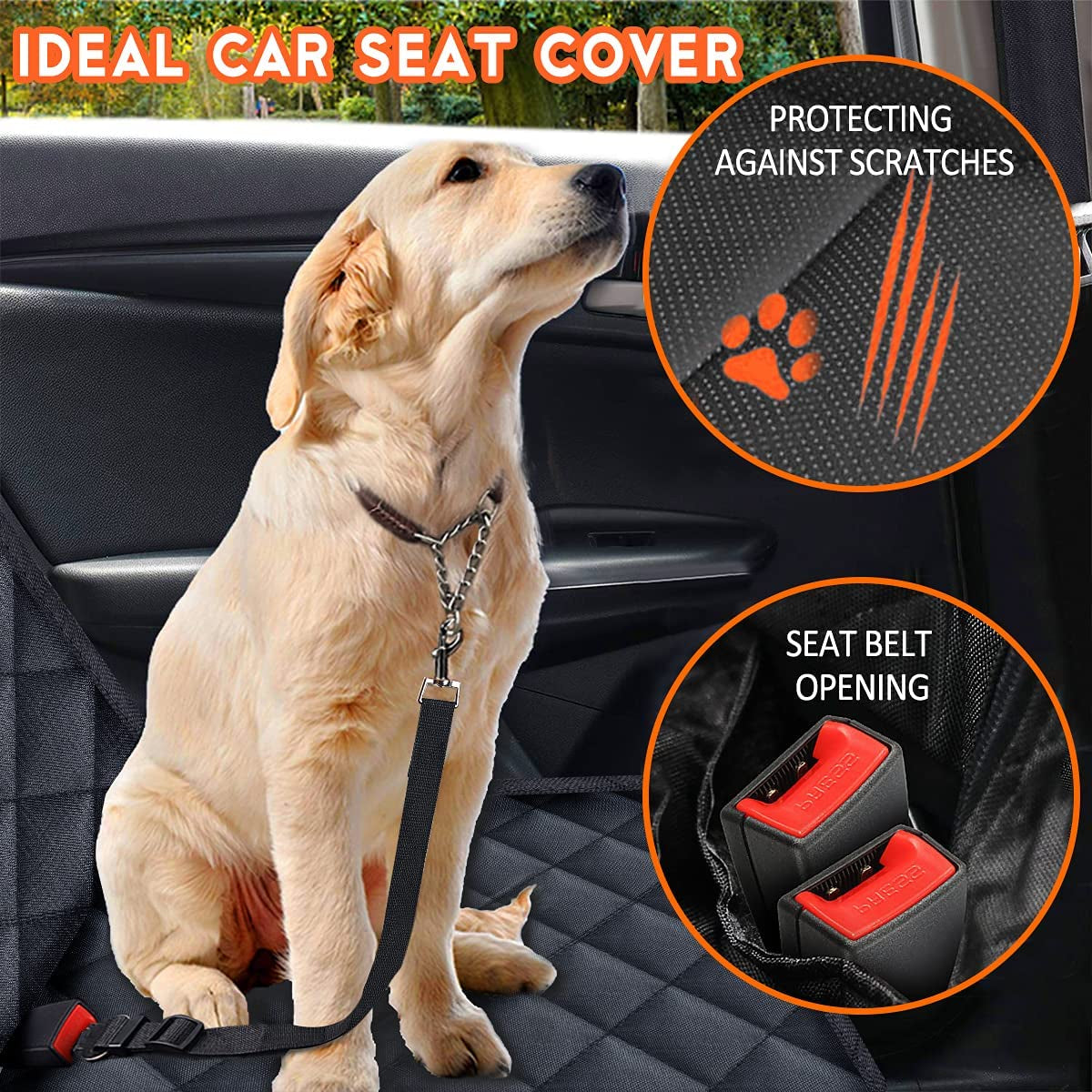 Waterproof Non-Slip Dog Car Seat Cover