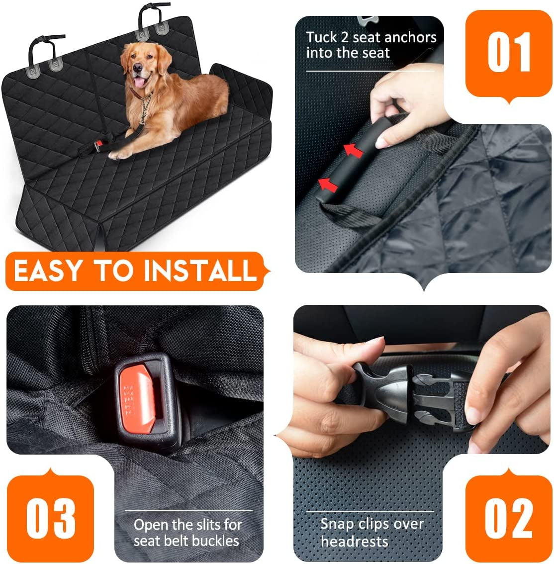 Waterproof Non-Slip Dog Car Seat Cover