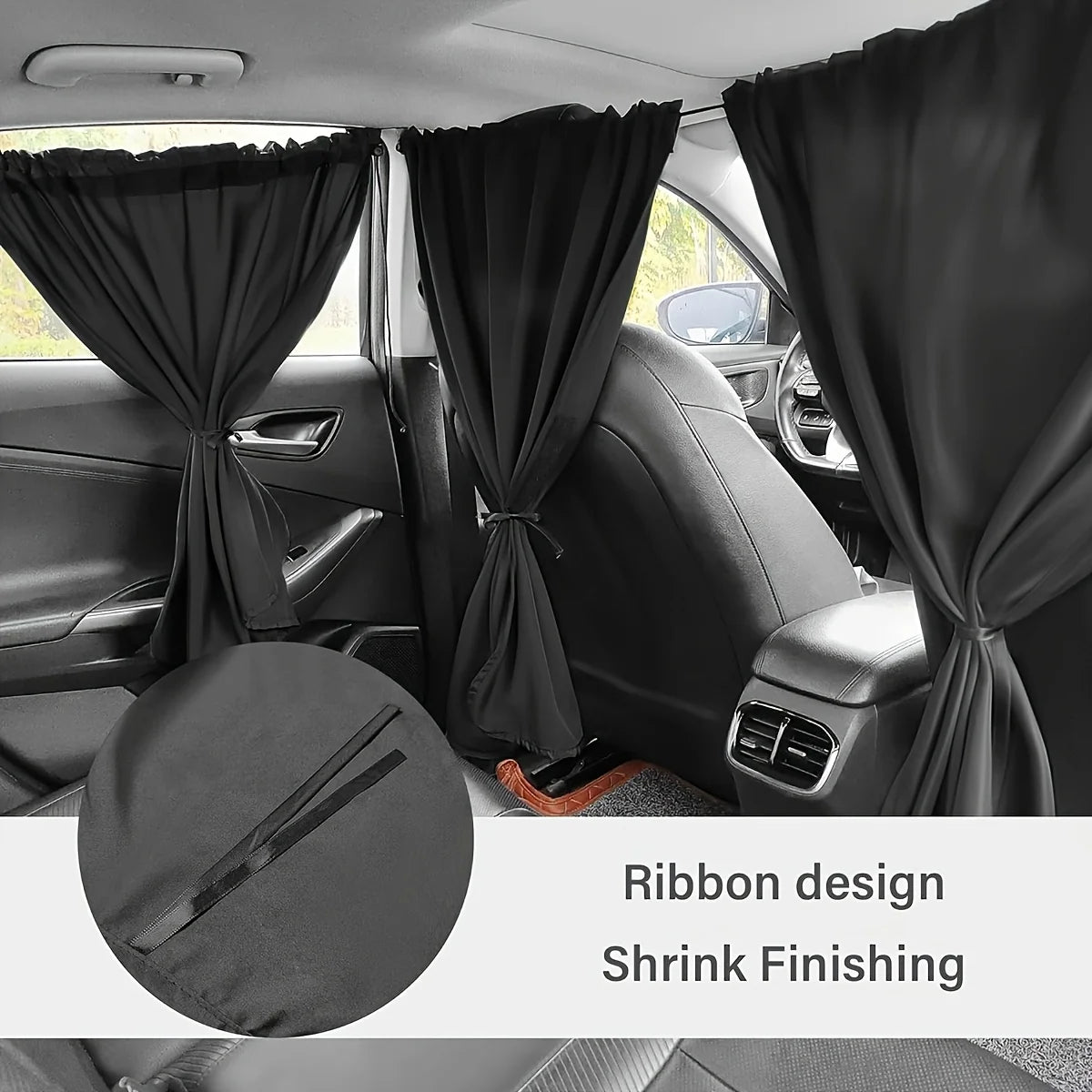 Sun Shade Car Privacy Curtains Car Divider Curtain between Rear Seat Auto Blackout Curtains for Kids Baby Travel Nap Sleeping
